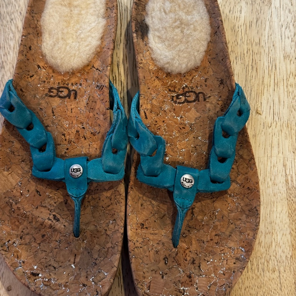 UGG Women's Teal Cork Sandals